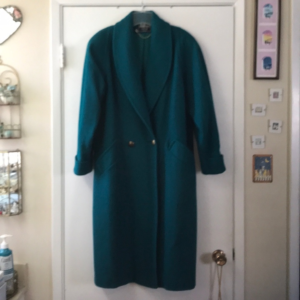 Vintage Karizma Teal Wool coat